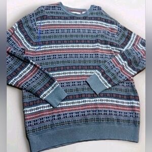 Mens 100% Cotton Sweater Nordic XXL Gray Academic